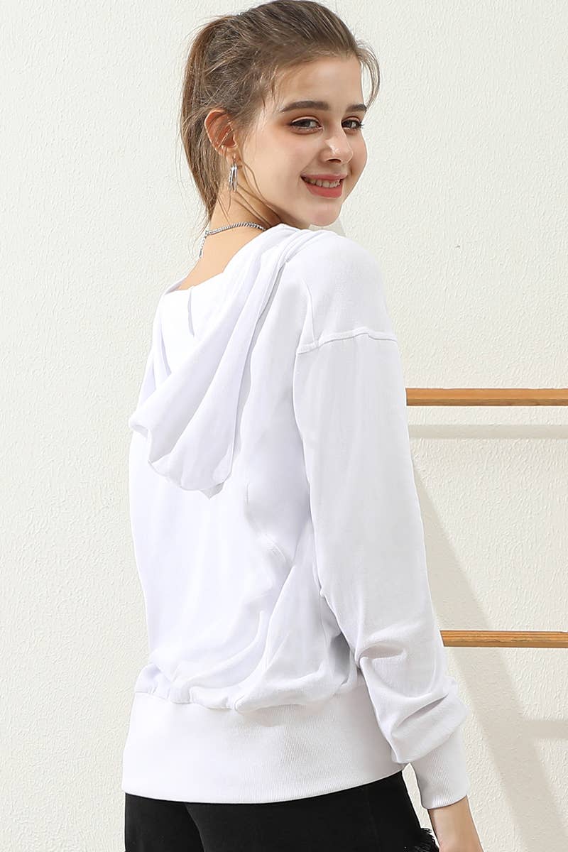 The Little Shoppe: Deep V Neck Hoodie