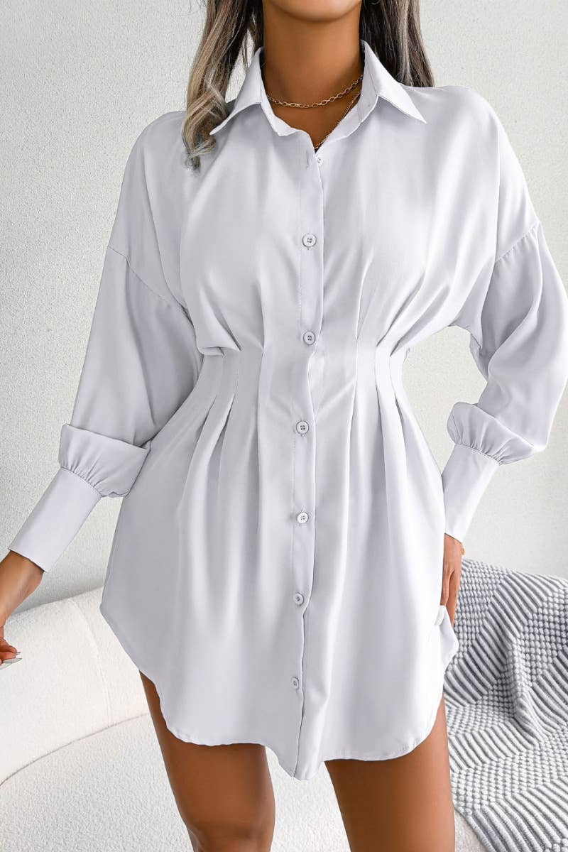 The Little Shoppe: Lantern Sleeve Shirt Dress