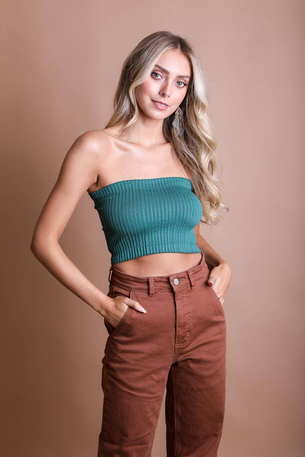 LS Accordion Textured Tube Top - Streetwear Style
