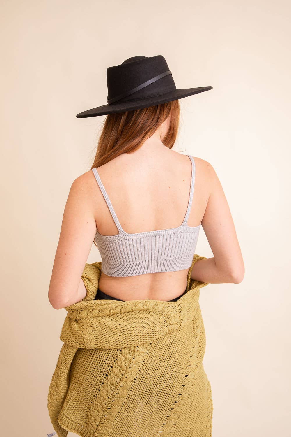 LS Contour Rib Knit Brami Lounge Top