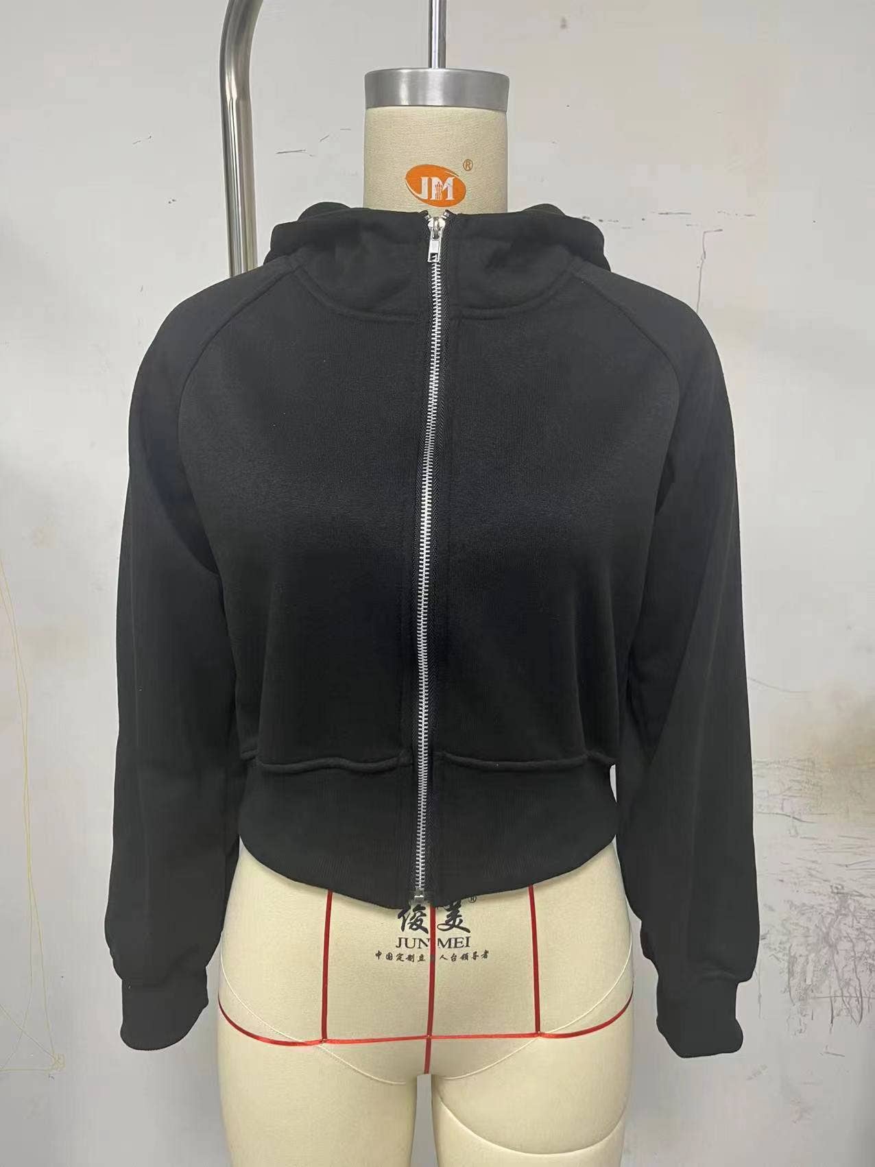 The Little Shoppe: Zip-Up Long Sleeve Casual Hoodie Top