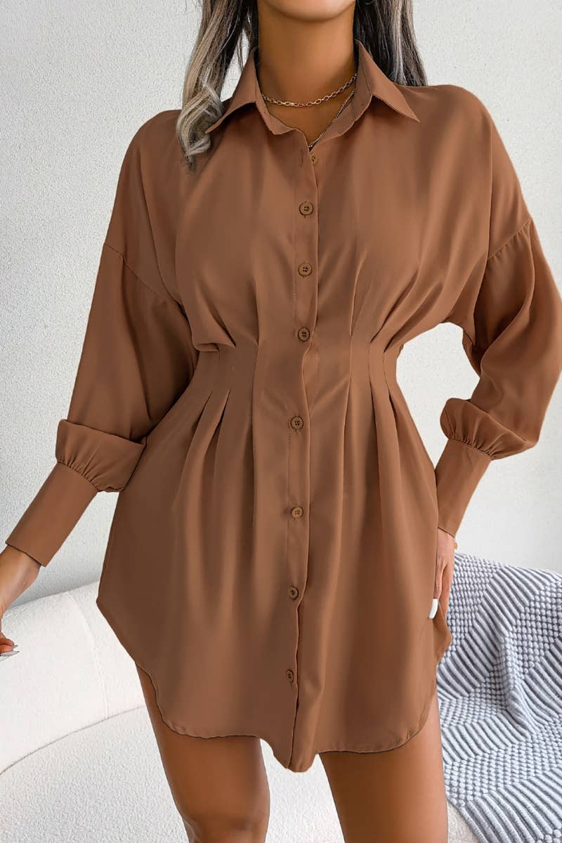 The Little Shoppe: Lantern Sleeve Shirt Dress