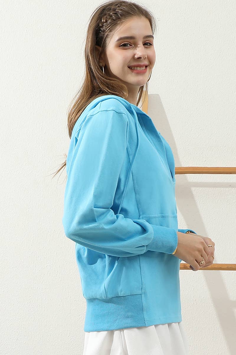 The Little Shoppe: Deep V Neck Hoodie