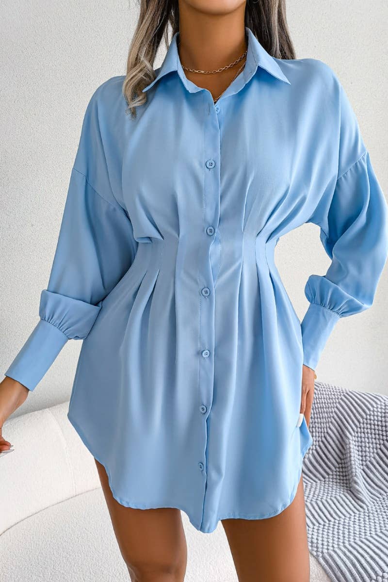 The Little Shoppe: Lantern Sleeve Shirt Dress