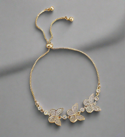 The Little Shoppe: Summer Butterfly Crystal Adjustable Bracelet