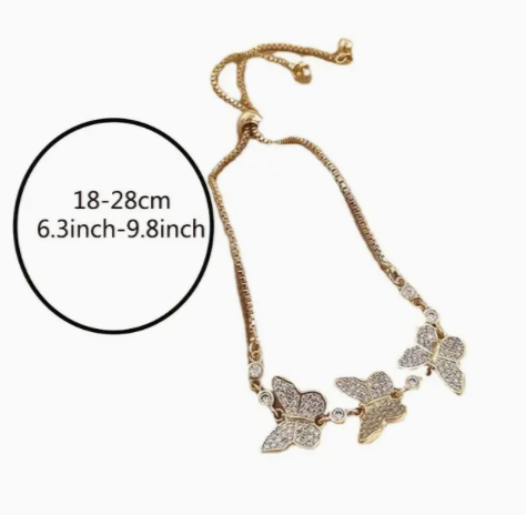 The Little Shoppe: Summer Butterfly Crystal Adjustable Bracelet