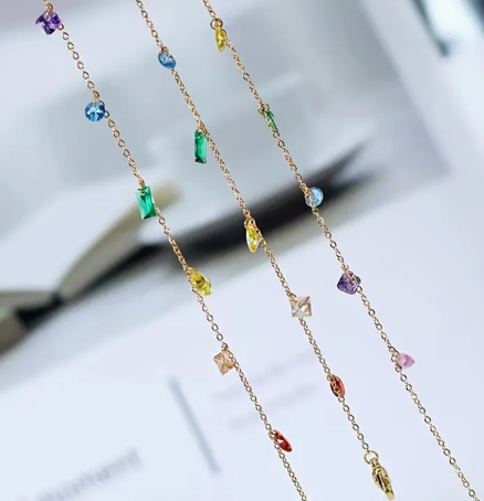 The Little Shoppe: Rainbow Pride Crystal Natural Stone Necklace Gift