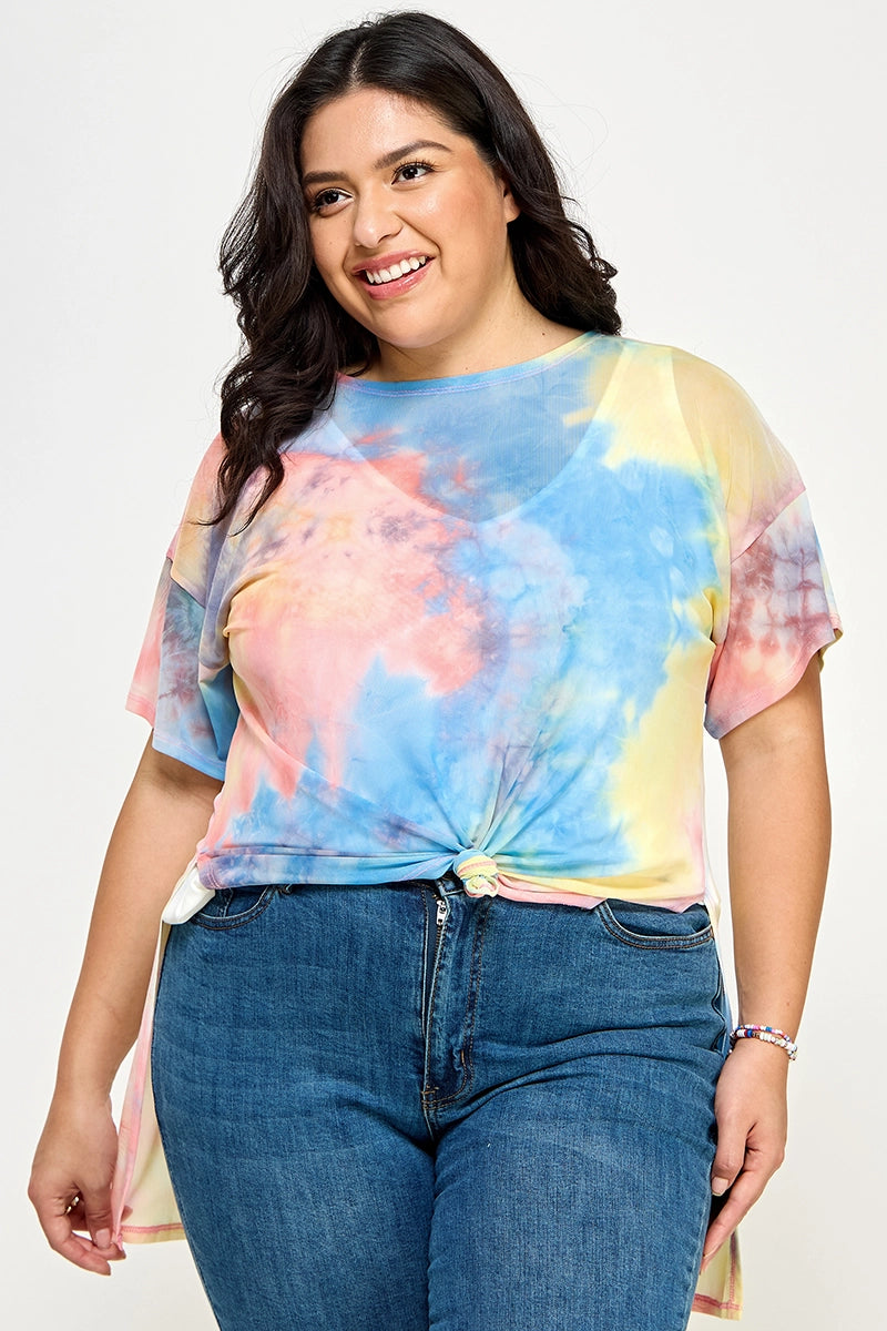 The Little Shoppe: Tie Dye Mesh Tshirt